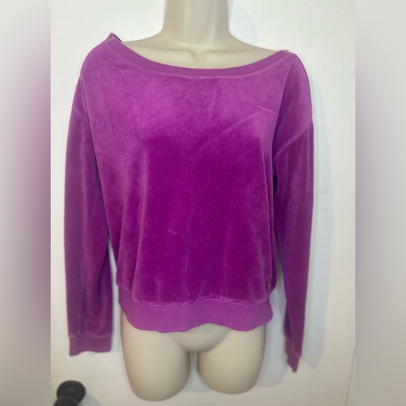 Vintage Juicy Couture Velour Tracksuit Top Y2K Scoopneck Women’s S Rare Iconic - Picture 1 of 9